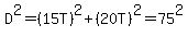 D%5E2=%2815T%29%5E2%2B%2820T%29%5E2=75%5E2