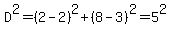 D%5E2=%282-2%29%5E2%2B%288-3%29%5E2=5%5E2
