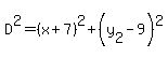 D%5E2=%28x%2B7%29%5E2%2B%28y%5B2%5D-9%29%5E2