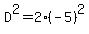 D%5E2=2%2A%28-5%29%5E2