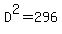 D%5E2=296