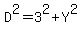 D%5E2=3%5E2%2BY%5E2