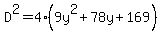 D%5E2=4%289y%5E2+%2B+78y+%2B+169%29