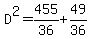 D%5E2=455%2F36%2B49%2F36