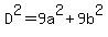 D%5E2=9a%5E2%2B9b%5E2