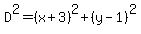D%5E2+=+%28x+%2B3%29%5E2+%2B+%28y+-1%29%5E2