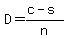 D+=+%28c-s%29%2Fn