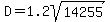 D+=+1.2sqrt%2814255%29
