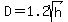 D+=+1.2sqrt%28h%29