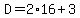 D+=+2%2A16+%2B+3+