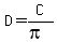 D+=+C%2F%28pi%29