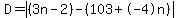 D+=+abs%28%283n-2%29+-+%28103+%2B+-4n%29%29