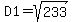 D1=sqrt%28233%29