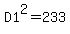 D1%5E2=233