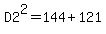 D2%5E2=144%2B121