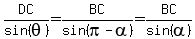 DC%2Fsin%28theta%29+=+BC%2Fsin%28pi+-+alpha%29+=+BC%2Fsin%28alpha%29