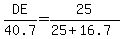 DE%2F40.7=25%2F%2825%2B16.7%29