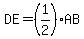 DE=%281%2F2%29+AB
