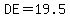 DE=+19.5