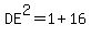 DE%5E2=1%2B16
