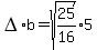 DELTA%2Ab=sqrt%2825%2F16%29%2A5