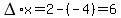 DELTA%2Ax=2-%28-4%29=6