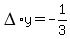 DELTA%2Ay=-1%2F3