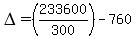 DELTA=%28233600%2F300%29-760