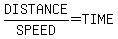DISTANCE%2FSPEED=TIME