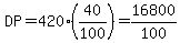 DP=420%2840%2F100%29=16800%2F100