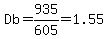 Db=935%2F605=1.55