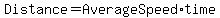 Distance+=+AverageSpeed%2Atime