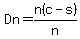 Dn=n%28c-s%29%2Fn