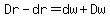 Dr-dr=dw%2BDw