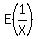 E%281%2FX%29