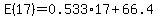 E%2817%29+=+0.533%2A17+%2B+66.4