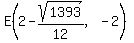 E%282-sqrt%281393%29%2F12%2C-2%29