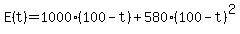 E%28t%29+=+1000%28100-t%29+%2B+580%28100-t%29%5E2