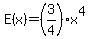E%28x%29=%283%2F4%29x%5E4