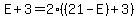 E%2B3=2%28%2821-E%29%2B3%29