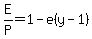 E%2FP+=++1+-+e%28y-1%29