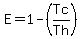 E=+1-%28Tc%2FTh%29