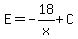 E=-18%2Fx%2BC