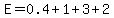 E=0.4%2B1%2B3%2B2