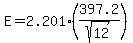 E=2.201%2A%28397.2%2Fsqrt%2812%29%29