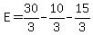 E=30%2F3-10%2F3-15%2F3