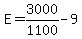 E=3000%2F1100-9