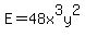 E=48x%5E3y%5E2