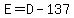 E=D-137