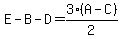 E-B-D=3%28A-C%29%2F2